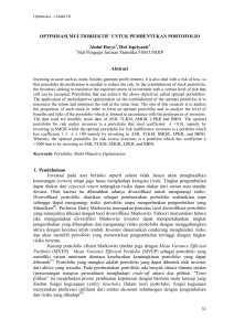 31 OPTIMISASI MULTIOBJEKTIF UNTUK