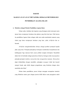 bab iii kajian ayat-ayat metafora sebagai metodologi pendidikan