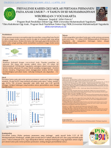 PREVALENSI KARIES GIGI MOLAR PERTAMA