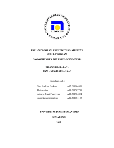 pkm – kewirausahaan - Universitas Dian Nuswantoro