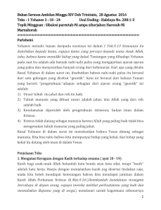 1 Bahan Sermon Ambilan Minggu XIV Dob Trinitatis, 28