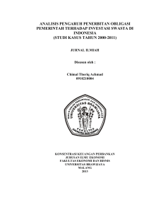 analisis pengaruh penerbitan obligasi pemerintah