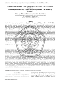 Evaluasi Kinerja Supply Chain Management