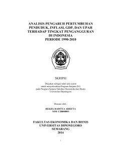 analisis pengaruh pertumbuhan penduduk, inflasi