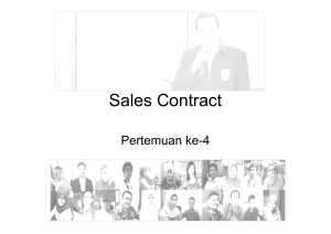 Sales Contract