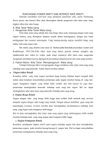 PURCHASING POWER PARITY DAN INTEREST RATE