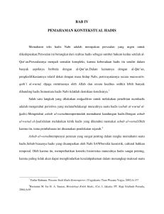 bab iv pemahaman kontekstual hadis