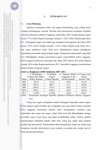 I. PENDAHULUAN 1.1. Latar Belakang Indonesia