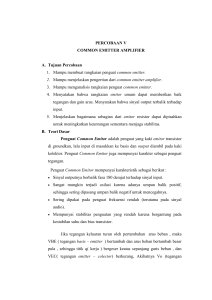 PERCOBAAN V COMMON EMITTER AMPLIFIER