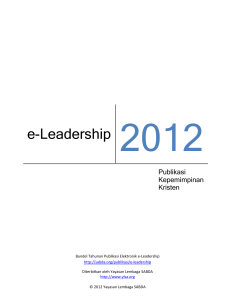 e-Leadership 2012 - SABDA