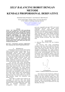 self balancing robot dengan metode kendali proporsional derivative