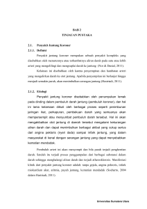 BAB 2 TINJAUAN PUSTAKA 2.1. Penyakit Jantung Koroner 2.1.1