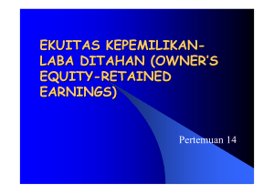 ekuitas kepemilikan-laba ditahan (owner`s equity