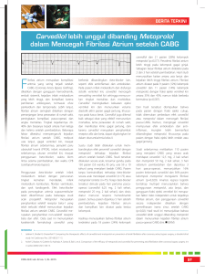 Carvedilol lebih unggul dibanding Metoprolol dalam