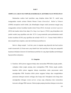 BAB V SIMPULAN, SARAN DAN IMPLIKASI