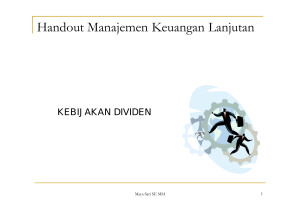 Handout Manajemen Keuangan Lanjutan