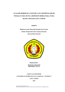 analisis beberapa faktor yang mempengaruhi