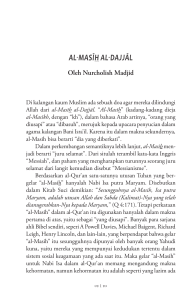 AL-MASĪH AL-DAJJāL - Nurcholish Madjid