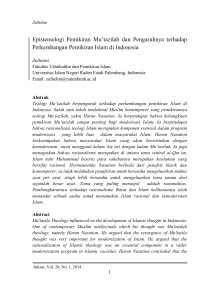 Epistemologi Pemikiran Mu`tazilah dan Pengaruhnya terhadap