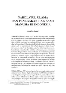 nahdlatul ulama dan penegakan hak asasi manusia