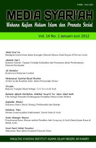 Vol. 14 No. 1 Januari-Juni 2012 - Pusat Jurnal UIN Ar