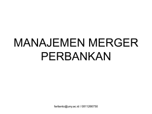 manajemen merger perbankan