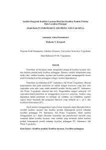 Analisis Pengaruh Kualitas Layanan Ritel dan Kualitas Produk