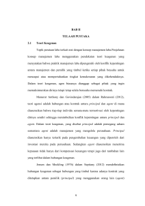 9 BAB II TELAAH PUSTAKA 2.1 Teori Keagenan Topik perataan