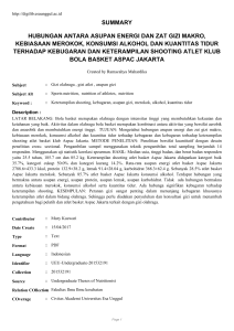 summary hubungan antara asupan energi dan zat gizi makro