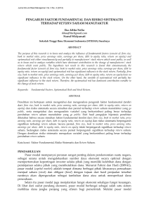 pengaruh faktor fundamental dan risiko sistematis terhadap return