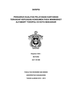 skripsi pengaruh kualitas pelayanan karyawan terhadap kepuasan