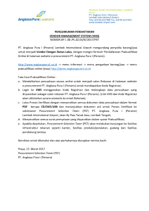 PENGUMUMAN PENDAFTARAN VENDOR MANAGEMENT