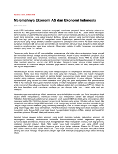 Melemahnya Ekonomi AS dan Ekonomi Indonesia