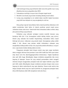 1. Arah kemiringan lereng yang berbentuk radial sesuai