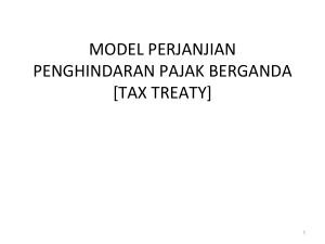 MODEL PERJANJIAN PENGHINDARAN PAJAK BERGANDA [TAX