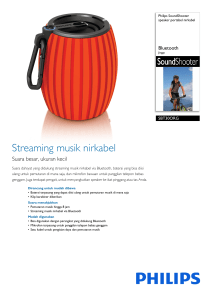 SBT30ORG/00 Philips speaker portabel nirkabel