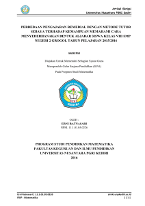 perbedaan pengajaran remedial dengan metode tutor sebaya