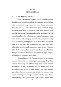 BAB 1 PENDAHULUAN 1.1. Latar Belakang Masalah Tujuan