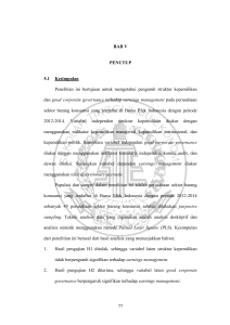 77 BAB V PENUTUP 5.1 Kesimpulan Penelitian ini bertujuan untuk