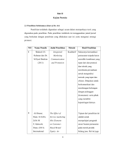 Bab II Kajian Pustaka Penelitian terdahulu