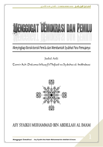 Menggugat Demokrasi dan Pemilu