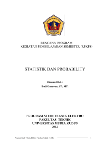 statistik dan probability - Fakultas Teknik UMK