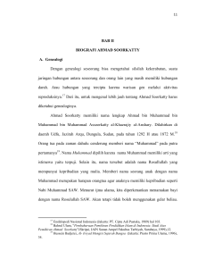 BAB II BIOGRAFI AHMAD SOORKATTY A. Genealogi Dengan
