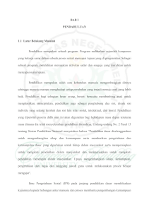 BAB I PENDAHULUAN 1.1 Latar Belakang Masalah Pendidikan