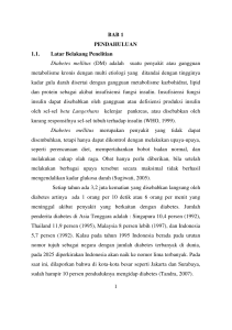 1 BAB 1 PENDAHULUAN 1.1. Latar Belakang Penelitian Diabetes