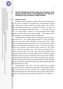 ii. sintesis permasalahan pengelolaan risiko iklim