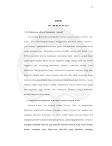 15 BAB II TINJAUAN PUSTAKA 2.1. Mahasiswa sebagai Konsumen