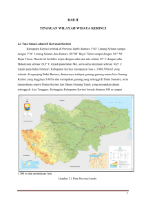 BAB II TINJAUAN WILAYAH WISATA KERINCI