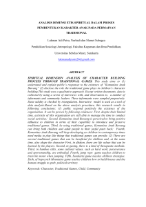 ANALISIS DIMENSI ETIS-SPIRITUAL DALAM PROSES