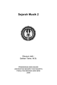 Sejarah Musik 2 - Staff Site Universitas Negeri Yogyakarta